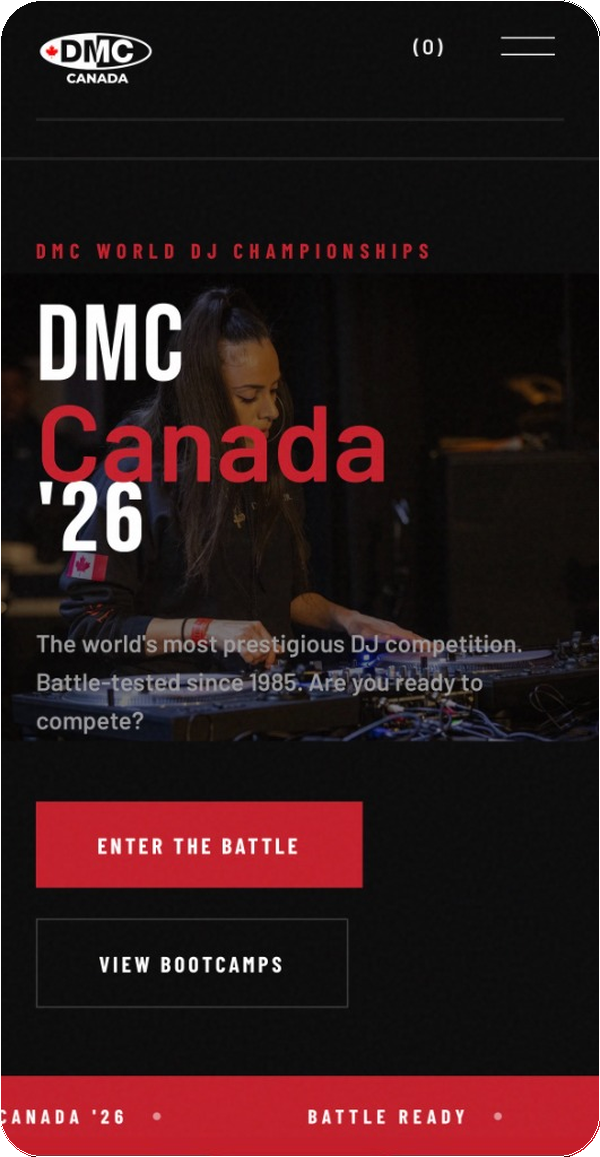 DMC Canada mobile view