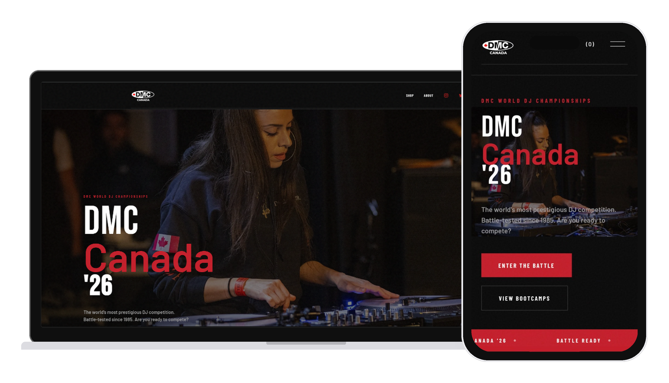 DMC Canada desktop and mobile mockup