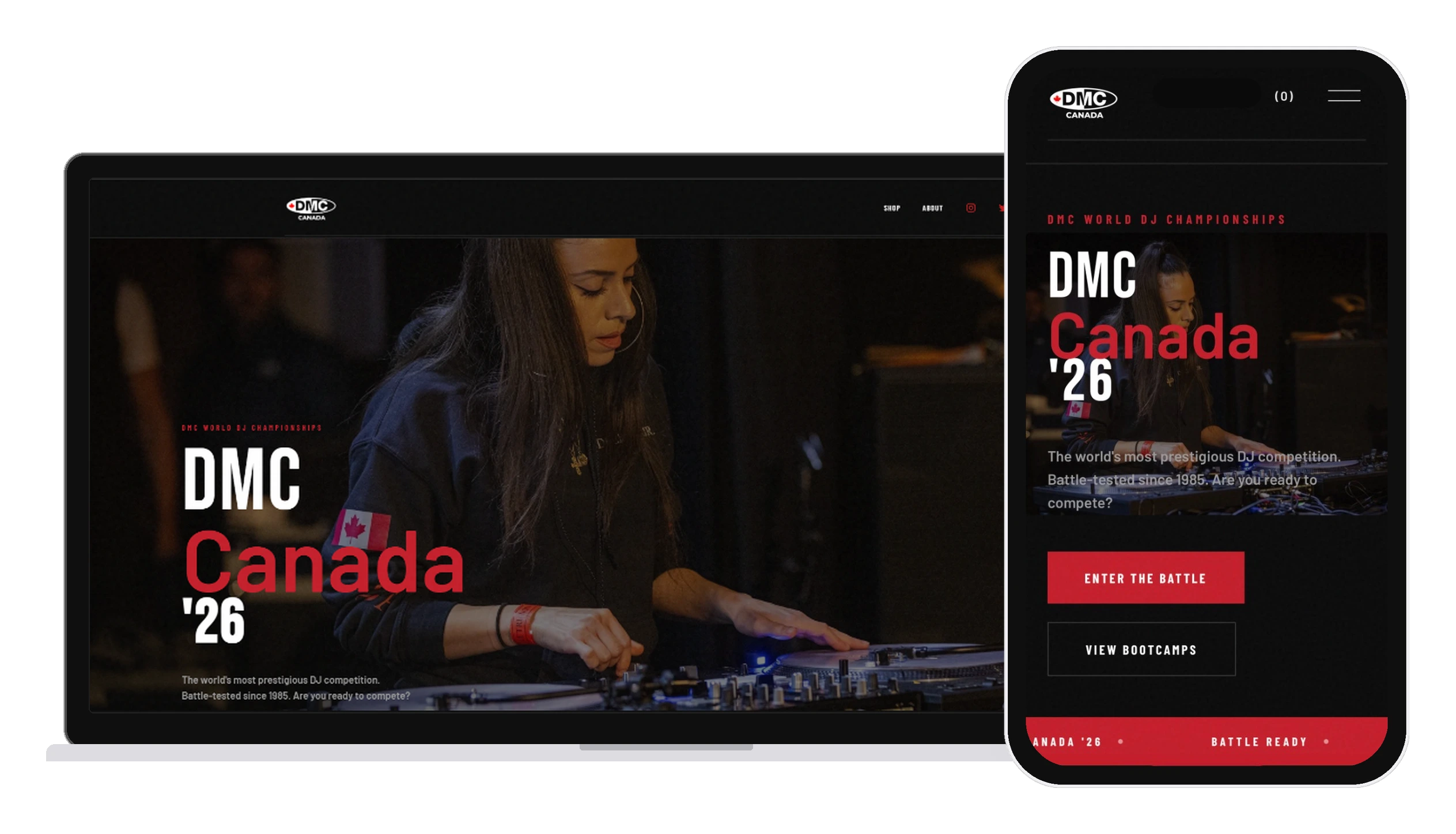 DMC Canada desktop and mobile mockup